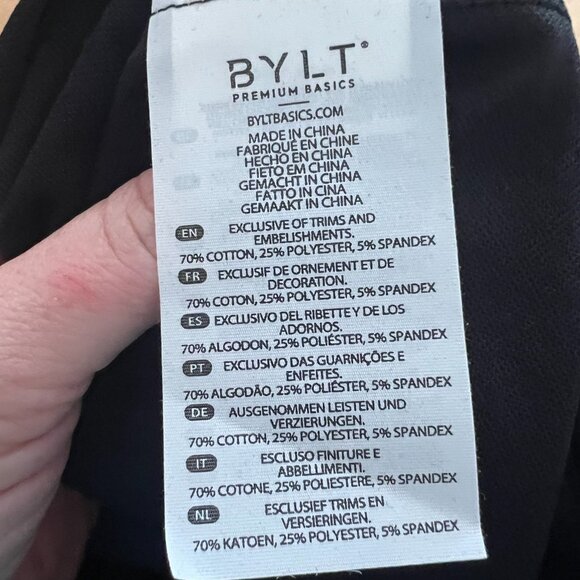 NWT BYLT Drop Cut Lux T-Shirt Black Men's Size XL - Picture 10 of 10